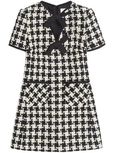 VALENTINO BLACKWHITE CHECK MINI DRESS