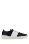 Valentino Garavani Open Leather Sneakers With Contrast Band And Stud Details Shoes In Black