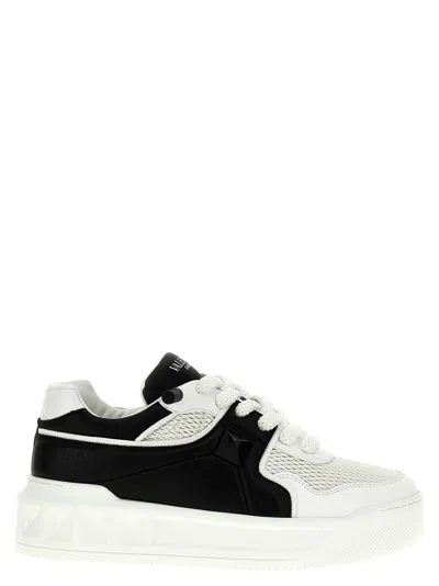 VALENTINO GARAVANI BLACKWHITE ONE STUD XL SNEAKERS