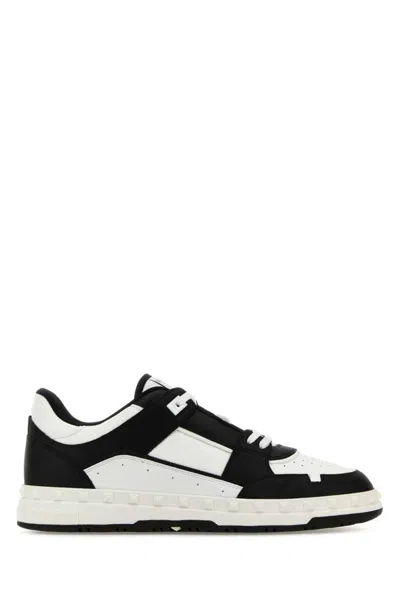 Valentino Garavani Blackwhite Two-tone Leather Sneakers