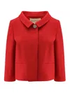 Valentino Womens Paris Heart-button Relaxed-fit Wool And Silk Jacket