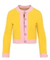 Valentino Bi-color Crystal Crepe Crop Jacket In Multicolor
