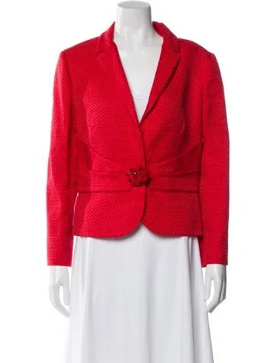 Pre-owned Valentino Blazer In Red