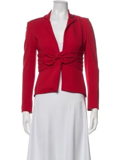 Pre-owned Valentino Blazer In Red