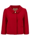 Valentino Blazer  Garavani Crepe Couture In Red