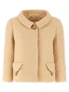 Valentino Vlogo Tweed Jacket In Neutral