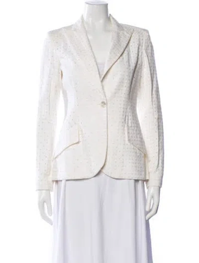 Pre-owned Valentino Blazer In White