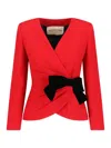 Valentino Blazer With Bow In Red