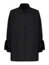 Valentino "micro Faille Overshirt With In Black