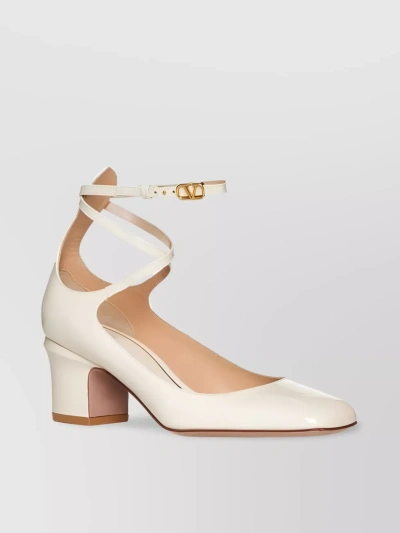 VALENTINO GARAVANI BLOCK HEEL PATENT PUMPS WITH T-BAR DESIGN