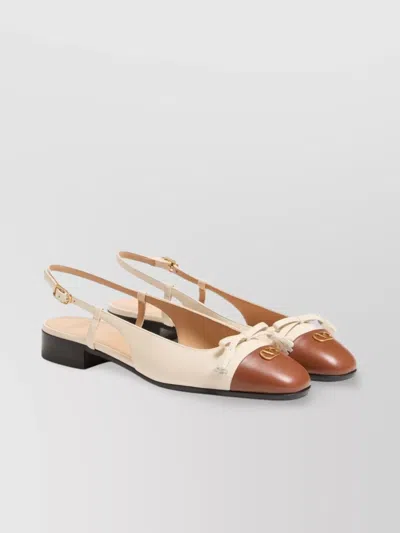 VALENTINO GARAVANI BLOCK HEEL ROUND TOE BALLERINA SHOES