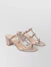 Valentino Garavani Rockstud Leather Sandals In Pink