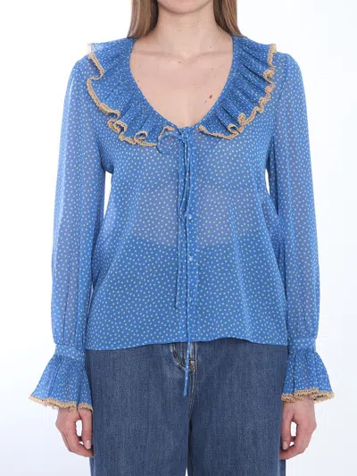 VALENTINO BLOUSE WITH POLKA DOTS