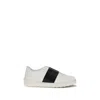 Valentino Blue Calf Leather Bos Taurus Low Top Sneakers In Multi