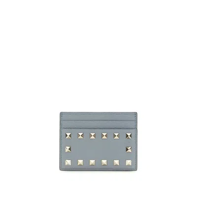 Valentino Garavani Blue Calf Leather Bos Taurus Wallet