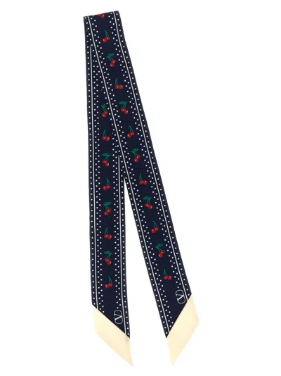VALENTINO BLUE CHERRYFIC SCARF