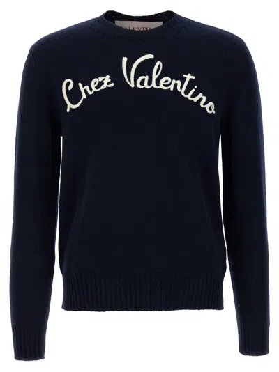 VALENTINO BLUE CHEZ VALENTINO SWEATER