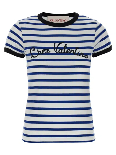 VALENTINO BLUE CHEZ VALENTINO T-SHIRT