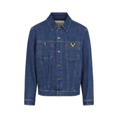 Valentino Blue Cotton Jacket