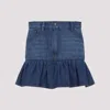 Valentino Blue Cotton Mini Skirt In Blue