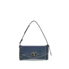 Valentino Garavani  Garavani Devain Small Denim Shoulder Bag Woman Denim Uni In Blue