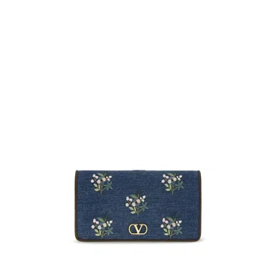 Valentino Garavani Blue Cotton Shoulder Bag
