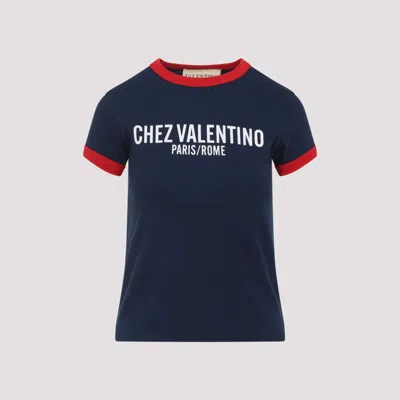 Valentino Blue Cotton T-shirt