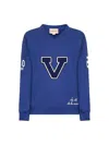 Valentino Blue Cotton "v" College Sweatshirt
