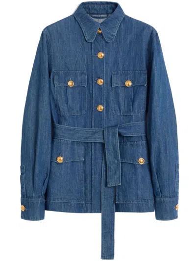VALENTINO BLUE DENIM COTTON JACKET