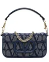 Valentino Blue Denim Iconographe Vlogo Small Loco Shoulder Bag (authentic Pre-  Loved) In Blue