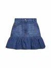Valentino Garavani Mini Denim Skirt In Blue