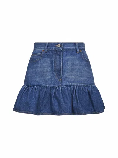 VALENTINO BLUE DENIM MINI SKIRT