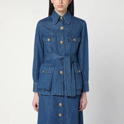 VALENTINO BLUE DENIM OVERSHIRT