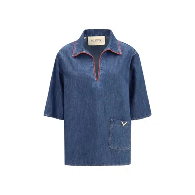 Valentino Blue Denim Shirt