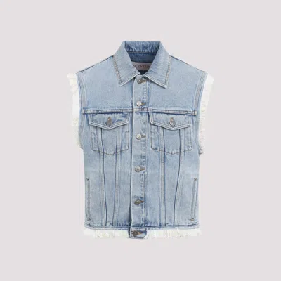 Valentino Denim Vest In Blue