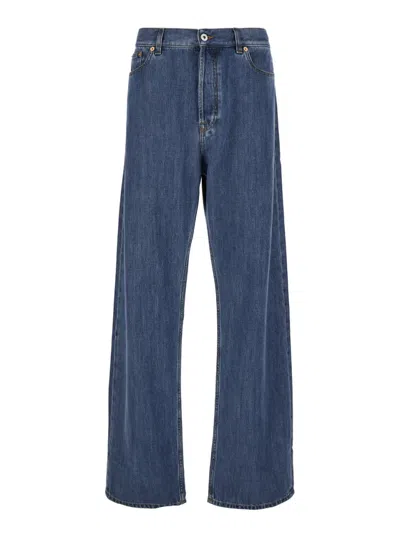 Valentino Men Blue Baggy Fit Wide Jeans, 33 Luxury Jeans For Men Darveys