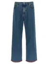 Valentino Denim Jeans With Back Patch Pockets In Blue