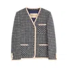 Valentino Boucle Wool Blend Jacket With Contrast Trim
