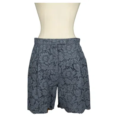 Pre-owned Valentino Blue Lace Shorts