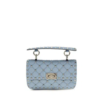 Valentino Garavani Small Rockstud Spike Quilted Crossbody Bag In Purple