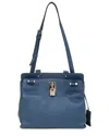 Valentino Blue Leather Joylock Textured-shoulder Bag (authentic Pre-loved) In Blue