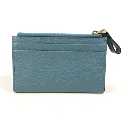 Pre-owned Valentino Garavani Valentino Blue Leather Wallet (bi-fold) ()