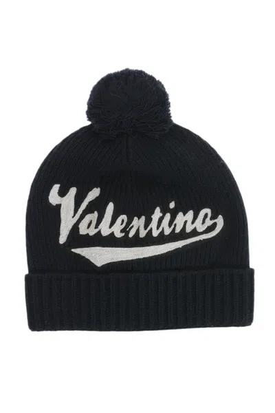 Valentino Garavani Blue Logo Beanie Cap