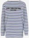 Valentino Long Sleeve Cotton T-shirt With Striped Pattern