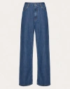 Valentino Blue Medio Denim Trousers Woman Denim 28 In デニム