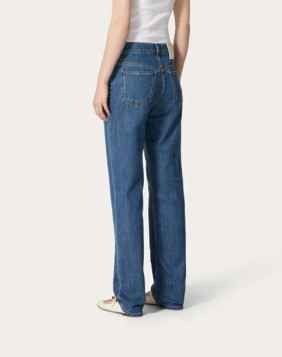 Valentino Blue Medio Denim Trousers Woman Denim 29