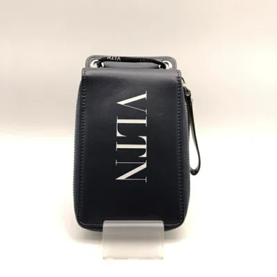 Pre-owned Valentino Garavani Blue Navy Chain/shoulder Wallet () In Multi