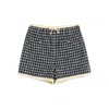Valentino Blue Neutral Shorts In Navy Blue/ivory