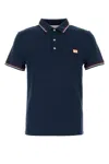 Valentino Garavani Blue Polo Shirt With Classic Collar And Logo Patch On The Front In Cotton Man In Blue