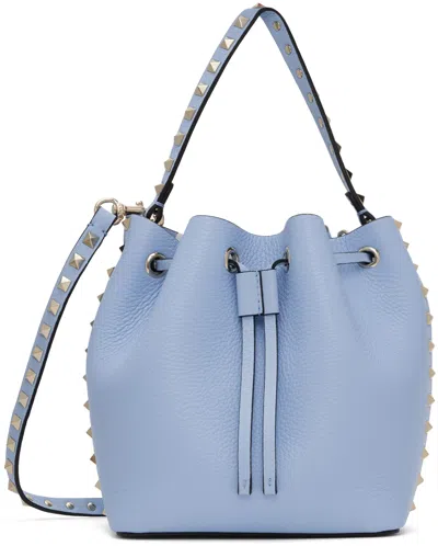 Valentino Garavani Blue Rockstud Bucket Bag